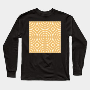 Pumpkin Orange Circle Pattern Long Sleeve T-Shirt